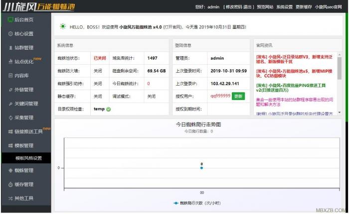 图片[1]-最新小旋风蜘蛛池X6.21（原小霸王蜘蛛池）解密版+绕过授权带教程-灵感源码社区