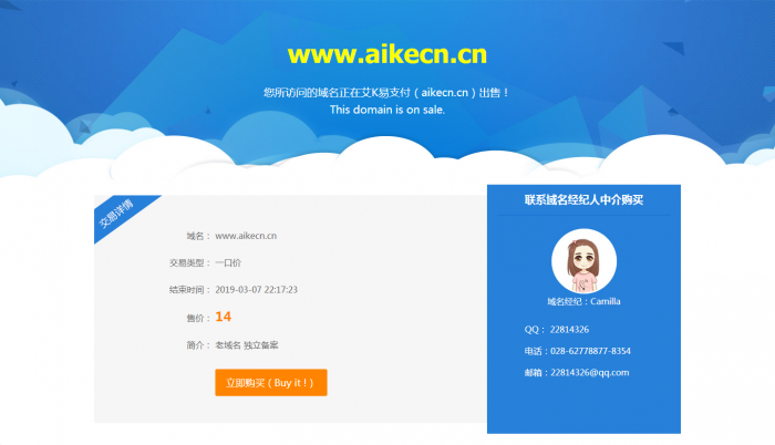 非常好看的网站域名出售页模板-灵感源码社区