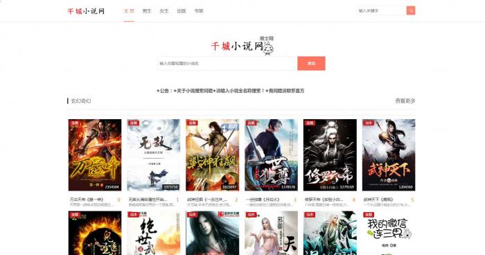 《娴娴小说》自动采集小说网站源码-灵感源码社区