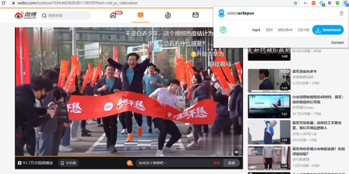 浏览器网页视频下载Video Octopus插件-灵感源码社区